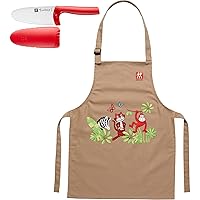 ZWILLING TWINNY Kids Chef’s Knife and Apron 2-pc set - Red