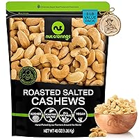 Nut Cravings - Roasted Cashews Slightly Salted - Jumbo, Whole (48oz - 3 LB) Packed Fresh in Resealable Bag - Nut Snack - Healthy Protein Food, All Natural, Keto Friendly, Vegan, Kosher