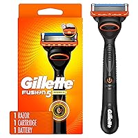 Gillette Fusion5 Power Razor for Men, 1 Gillette Power Razor Handle + 1 Blade Refill