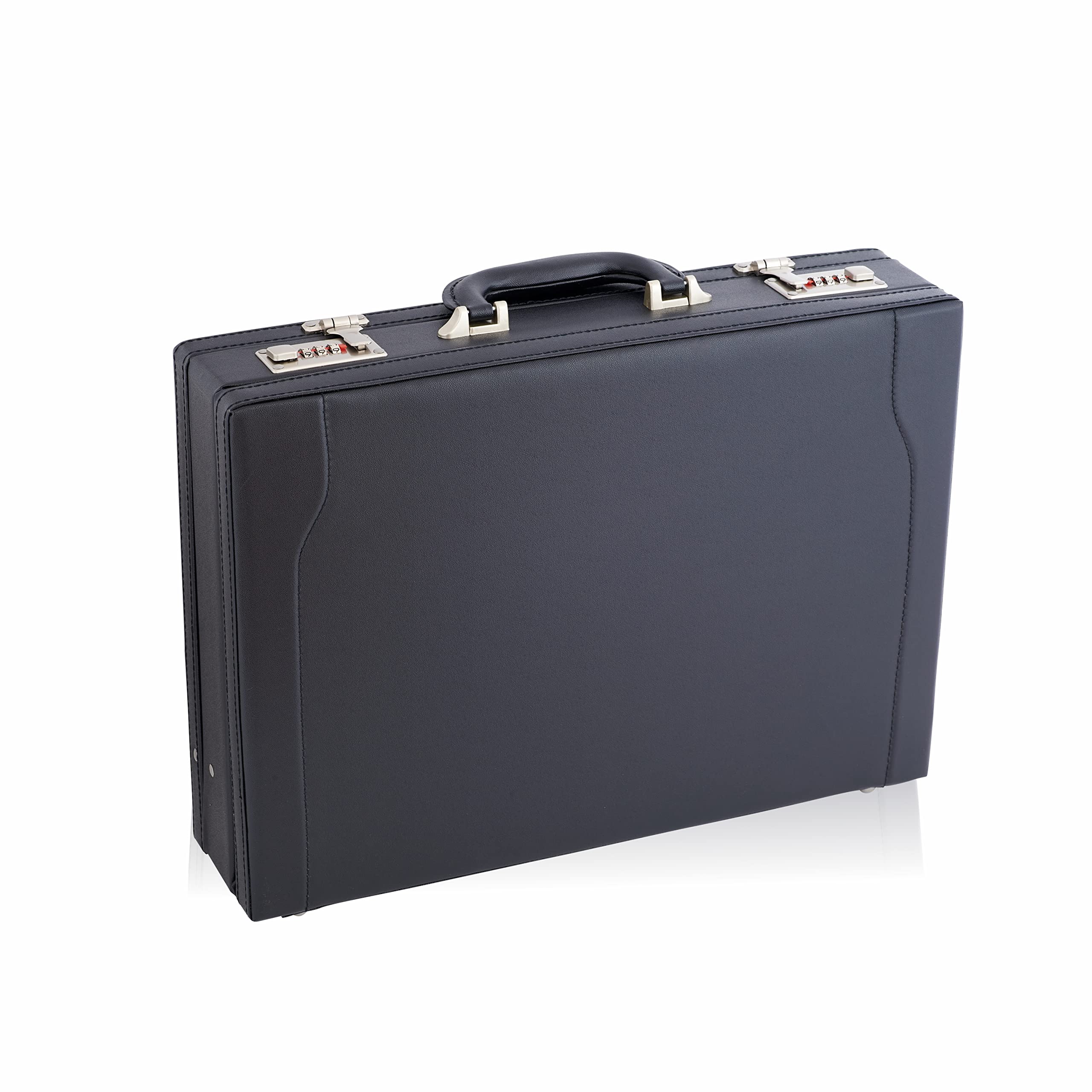 Tassia Attache Briefcase Leather Look Pu Business Bag Expanding Executive Case
