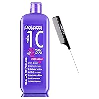 Salerm Cosmetics ALOE VERA Developer Cream Oxidant (w/Sleek Comb) Hydrogen Peroxide Activator for Vision Hair Color Salermvision Haircolor Dye (10 Volume / 3% - 1000 ml)