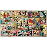 RoomMates JL1290M Marvel Classics Comic Panel Mural 6' X 10.5' -Ultra-Strippable Water Activated Removable Wall Mural-10.5 6 ft, Multi