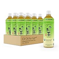 Organic Oi Ocha Unsweetened Green Tea, 16.9 Ounce (Pack of 12), Zero Calories