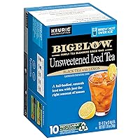 Bigelow Tea Unsweetened Iced Black Tea with Lemon K Cups Pods, Caffeinated Tea Keurig Tea Pods, 10 Count Box (Pack of 6), 60 Total K Cup Pods Total