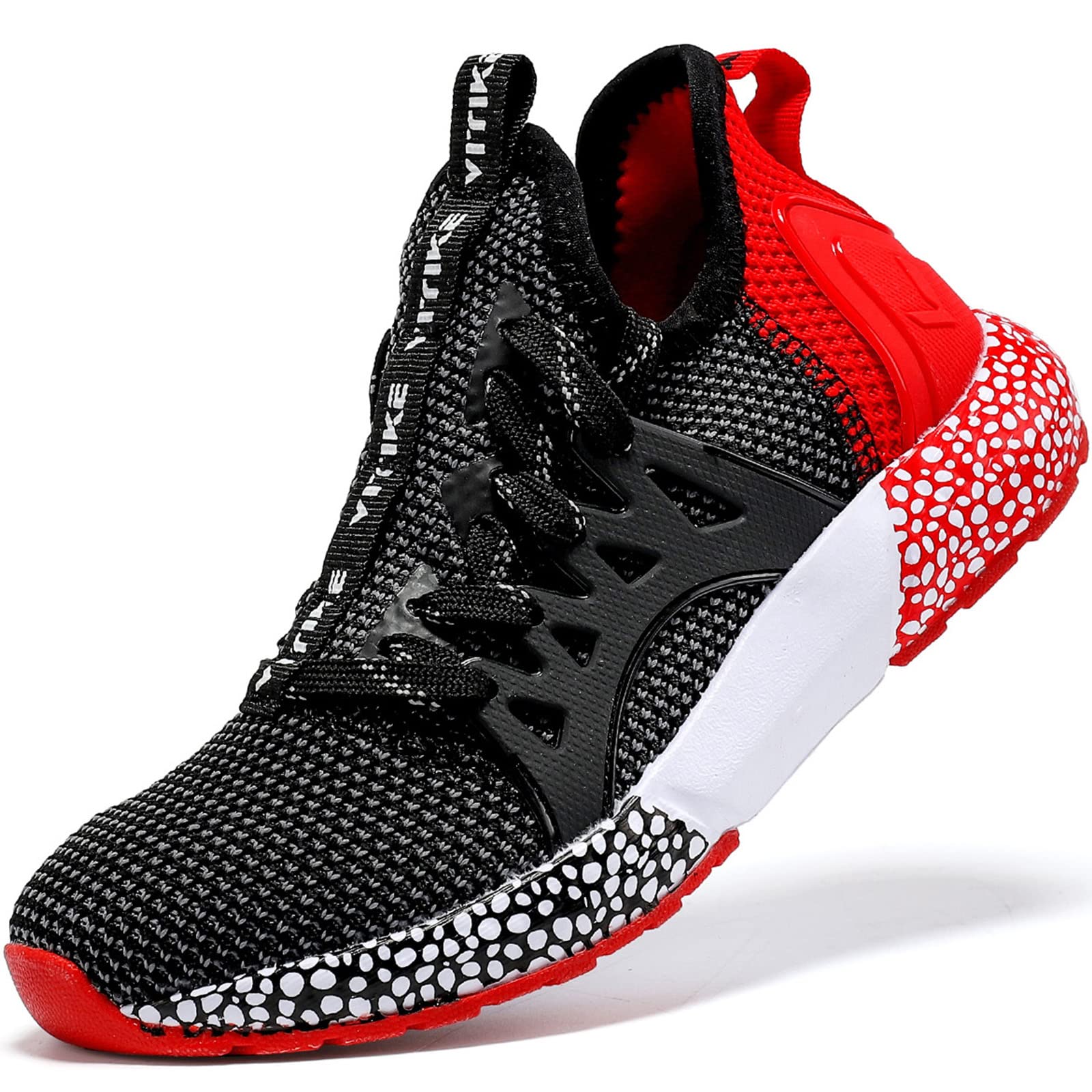 JMFCHI Boys Girls Kids' Sneakers Knitted Mesh Sports Shoes Breathable Lightweight Running Shoes for Kids Fashion Athletic Casual Shoes