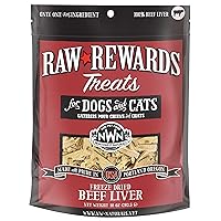Northwest Naturals Raw Rewards Freeze-Dried Beef Liver Treats for Dogs and Cats - Bite-Sized Pieces - Healthy, 1 Ingredient, Human Grade Pet Food, All Natural - 10 Oz (Packaging May Vary)