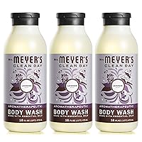 MRS. MEYER'S CLEAN DAY Moisturizing Body Wash for Women and Men, Biodegradable Shower Gel Formula Made with Essential Oils, Lavender, 16 oz - Pack of 3