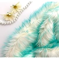 Faux Fur Fabric Pieces | US Based Seller | Shaggy Squares | Craft, Sewing, Costumes ((Candy Aruba Blue, 20x20 inches)