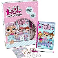 Light Up Diary By Horizon Group Usa, Decorate & Customize Your Own Fun Diary, Sticker Sheet & Pen Included, Multicolored