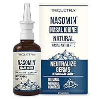 Nasomin® Nasal Iodine - Nasal Antiseptic, Sanitize Your Nose from Germs - Use Daily for Germ Defense - Iodine + Fulvic Acid Blend -150+ Uses Per Bottle