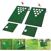 Golf Cornhole Game Set Combined Pong Game, Chipping Yard Game Boards with Chipping Mats & Golf Balls for Tailgate, Ideal Gift for Family, Golfer and Friends