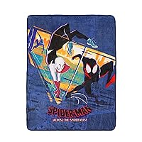 Spider-Man Micro Raschel Throw Blanket, Gwen and Miles Across The Spider-Verse Standard