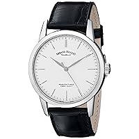 Armand Nicolet L10 9670A-AG-P670NR1 40mm Stainless Steel Case Black Leather Men's Watch