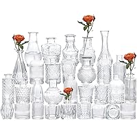 Glass Bud Vases Set of 30,Small Vases for Flowers,Glass Vases for Centerpieces,Clear Vases Bulk Mini Vases for Home Decor,Wedding Decor,Centerpieces,Party,Office
