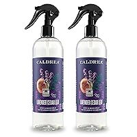 Caldrea Linen and Room Spray Air Freshener, Made with Essential Oils, Plant-Derived and Other Thoughtfully Chosen Ingredients, Lavender Cedar Leaf, 16 Fl Oz (Pack of 2)