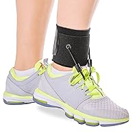 BraceAbility AFO Foot Drop Brace - Adjustable Soft Ankle Foot Orthosis Drop Foot Brace for Men and Women, Walking with Shoes, Toe Lifter Support, Dorsiflexion Assist Brace Fits Left or Right (L/XL)