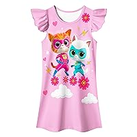 Princess Kitties Dress for Girls Costume School Dresses Casual Clothes Home Wear for Birthday 3-12 Years Kids