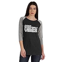 Good Vibes Only Inspirational Tshirt Tops for Women Casual Graphic Tee