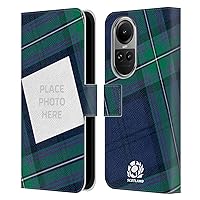 Head Case Designs Officially Licensed Custom Customized Personalized Scotland Rugby Tartan Custom Graphics Leather Book Wallet Case Cover Compatible with Oppo Reno10 5G / Reno10 Pro 5G