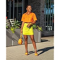 The Drop Women's Fire Orange Cropped Boxy Shirt by @victoriouslogan
