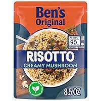 BEN'S ORIGINAL Ready Rice Mushroom Risotto Flavored Rice, Easy Dinner Side, 8.5 oz Pouch (Pack of 12)