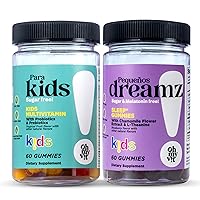OH MY VIT! para Kids Multivitamin and Pequeños Dreamz Melatonin Free Gummies Bundle, for Children Ages 4+