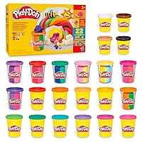 Play-Doh 22 Pack Ultimate Color Variety, Bulk Assorted Colors, 2 & 4 Ounce Modeling Compound Cans, Kids Arts & Crafts, Preschool Toys for 2 Year Old Girls & Boys & Up (Amazon Exclusive)