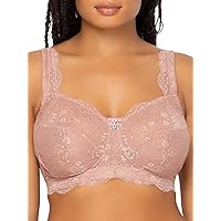 Curvy Couture Women's Luxe Lace Plus Size Smoothing Bralette