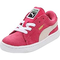 Puma Suede Classic Sneaker (Toddler/Little Kid/Big Kid),Hot Pink/White,4 M US Toddler