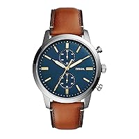 Fossil Townsman Men's Watch with Chronograph Display and Genuine Leather Band