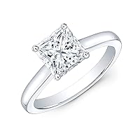 2 CT Princess Infinity Accent Engagement Ring Wedding Eternity Band Vintage Solitaire Silver Jewelry Halo-Setting Anniversary Praise Vintage Ring Gift for Her Women/Girls