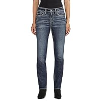 Silver Jeans Co. Women's Avery High Rise Curvy Fit Straight Leg Jeans