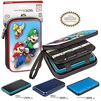 Officially Licensed Hard Protective 3DS XL Carrying Case - Compatiable with Nintendo 3DS XL, 2DS XL, New 3DS, 3DSi, 3DSi XL - Includes Game Card Pouch