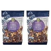 Generic Southern Grove Unwind Trail Mix, 15 oz Resealable Zip Bag (2 Pack SimplyComplete Bundle) Almonds, Cashews,Dried Pineapple, Cherries and Cranberries
