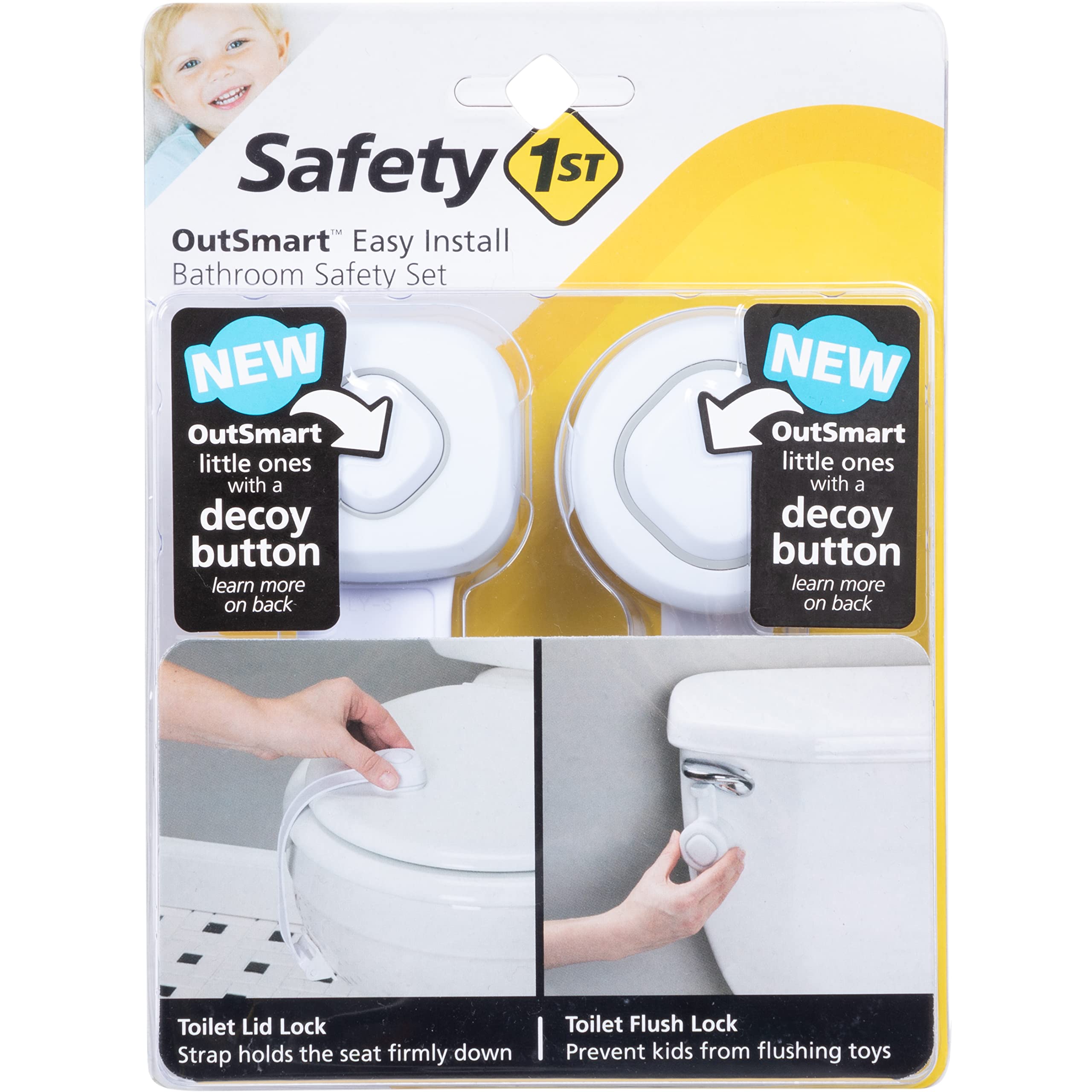 Safety 1st Room Solutions: No-Tools Baby Proof Bathroom Safety Kit - Includes Locks for Toilet