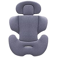 Infant to Toddler Head and Body Support Pillow, Newborn Car Seat Insert Cushion Pad, Headrest with Adjustable Height, Perfect for Baby Carseats, Strollers, Carriers (Gray)