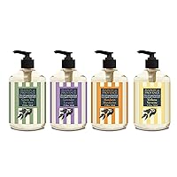 OLIVIA CARE Liquid Hand Soap for Restroom, Bathroom, Kitchen, Workplace - Aromatic, Germ-Fighting, Organic Olive oil cleanses & Moisturizes without drying! (1 of Each Flavor (4 total))