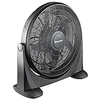 Comfort Zone High Velocity Floor Fan with 180 Degree Adjustable Tilt, 20 inch, 3 Speed, Ideal for Home, Bedroom, & Office, MTACF20