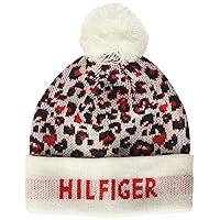 Tommy Hilfiger Girls' Cuffed Hat with Pom Pom