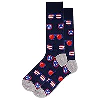 Hot Sox Men's Holiday Fun Crew Socks - 1 Pair Pack - Cool & Funny Novelty Fashion Socks
