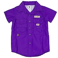 Toddlers Purple PFG Vented Fishing Shirt Button Up, 4T