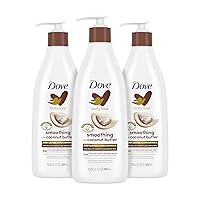 Body Love Smoothing Body Lotion Coconut Oil & Cocoa Butter 3 Count for Healthy, Smooth, Supple Skin Lotion for Dry Skin with Restoring Ceramide Serum 13.5 oz