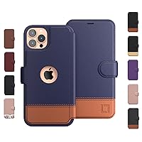 LUPA Legacy iPhone 12 Wallet case for Women & Men - 12 Pro case with Card Holder [Slim and Durable] Faux Leather - Flip Cell Phone case, Folio Credit Cover - Desert Sky