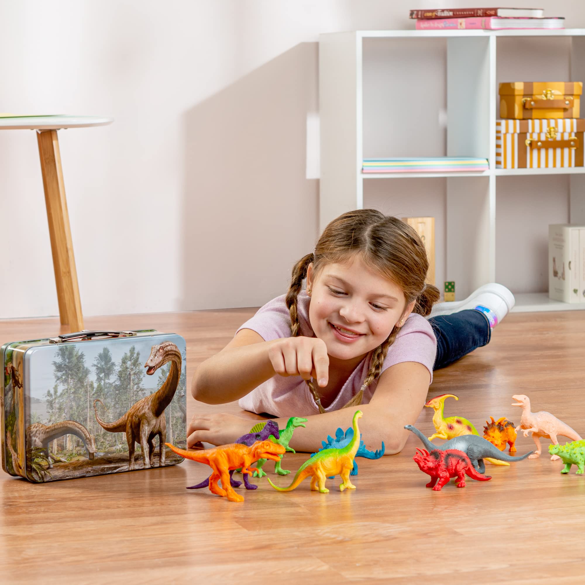Dinosaur Toys for Kids Toys - 12 7-Inch Realistic Dinosaurs Figures with Storage Box | Kids Dinosaur Toys | Toddler Dinosaur Toy | Dinosaur Toys for Kids 3-5 5-7 | Dino Toys Kid Toys Toddler Boy Toys
