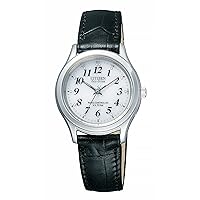 CITIZEN KL9-313-10 Women's Wristwatch, Radio Solar, Waterproof, Simple, White, Black, white, Classic