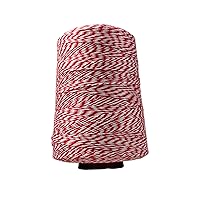 Regency Wraps Baker's Twine Cone, Colorful String for Tying Pastry Boxes, Wrapping Baked Goods, Gifts and DIY Crafts, 2,046 ft, Pack of 1, Red/White