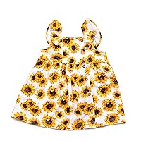 2T/3T/4T GOTS Organic Cotton Premium Magical Sunflower Dress Sleeveless