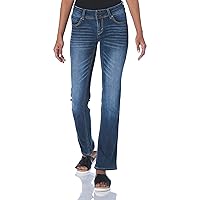 WallFlower Women's Luscious Curvy Bootcut Mid-Rise Insta Stretch Juniors Jeans (Standard and Plus)