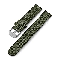 Timex 18mm Fabric Strap – Green with Silver-Tone Buckle