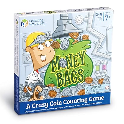 Learning Resources Money Bags Coin Value Game - Ages 7+ Fun Learning Games for Kids, Develops Math Skills and Money Recognition, Educational Games for Kids, Play Money for Kids